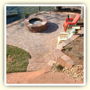 Firepit and Hardscaping by Lake